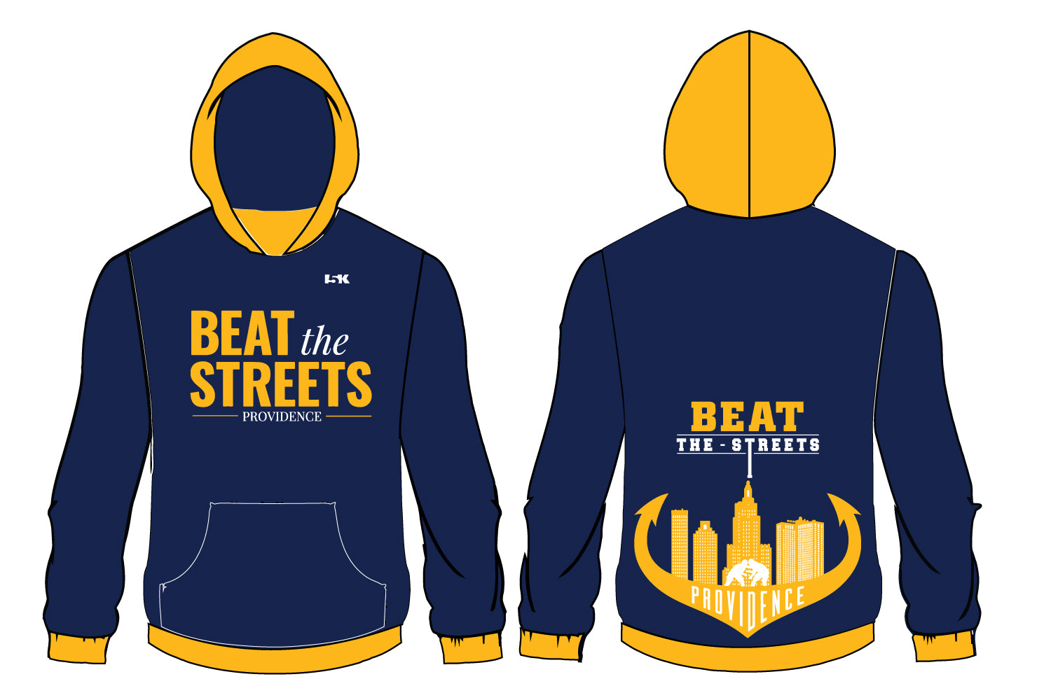 Beat The Streets Sublimated Hoodie - Navy