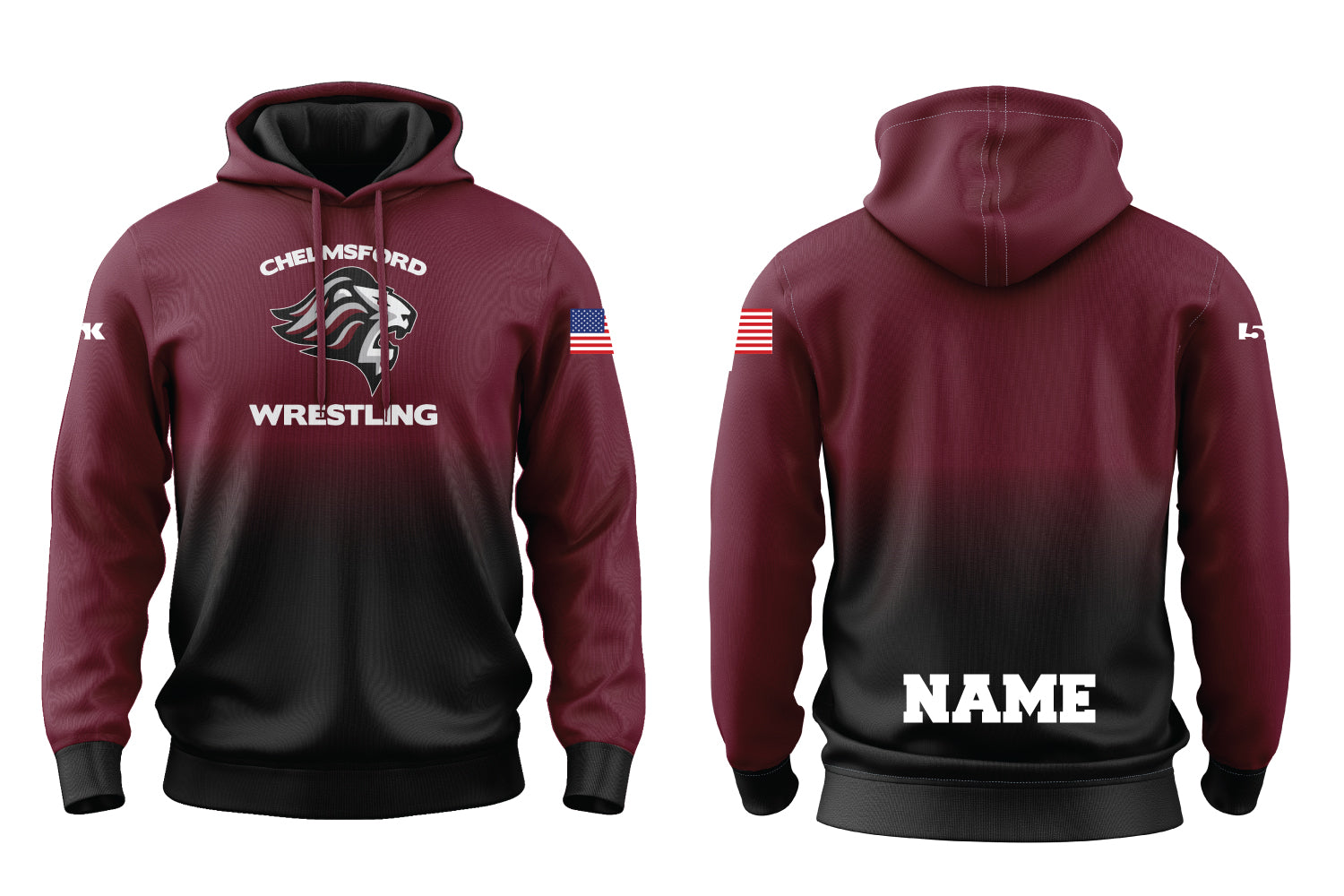 Chelmsford Youth Wrestling Sublimated Hoodie