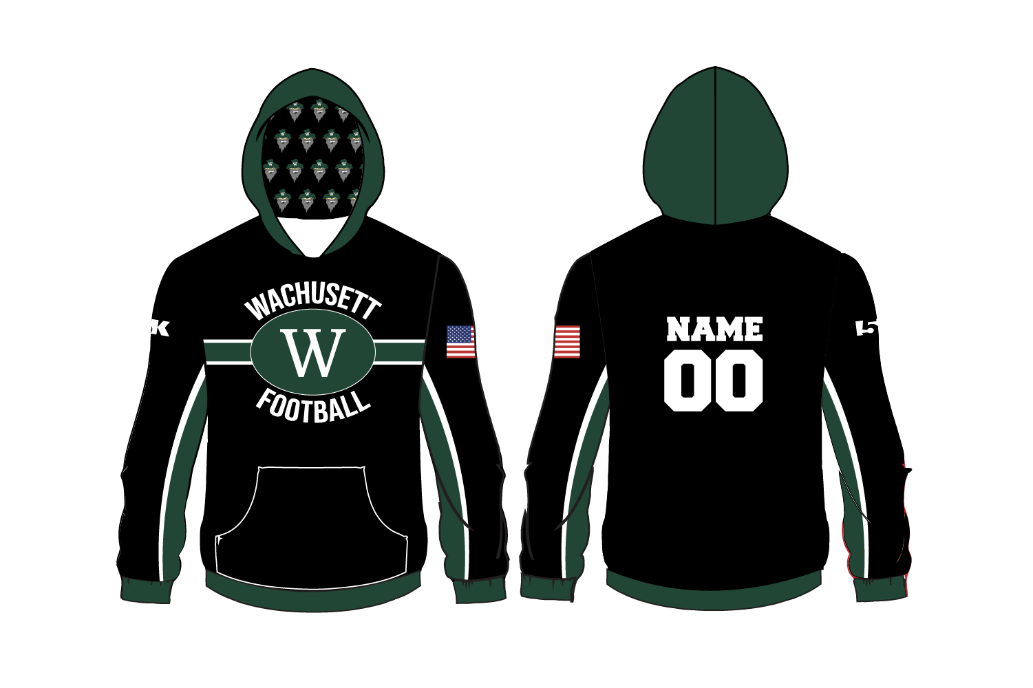Wachusett Football Sublimated Hoodie