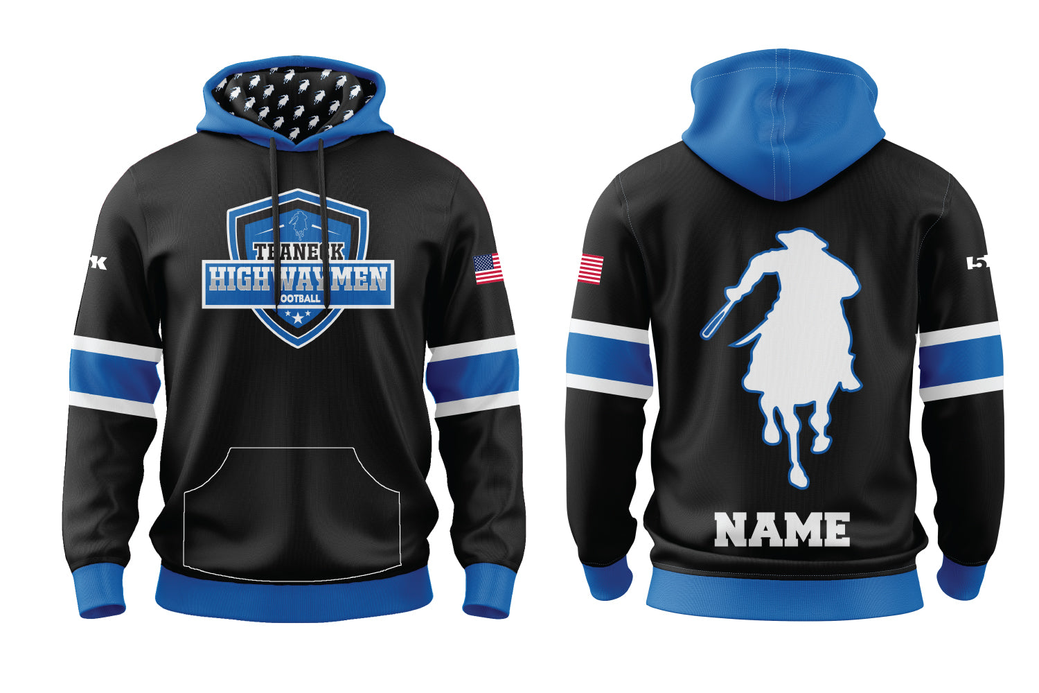 Teaneck Football Sublimated Hoodie