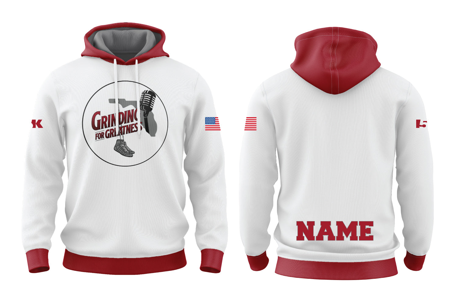 Grinding For Greatness Wrestling Sublimated Hoodie