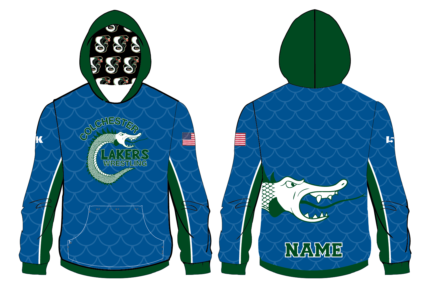 Lakers Wrestling Sublimated Hoodie
