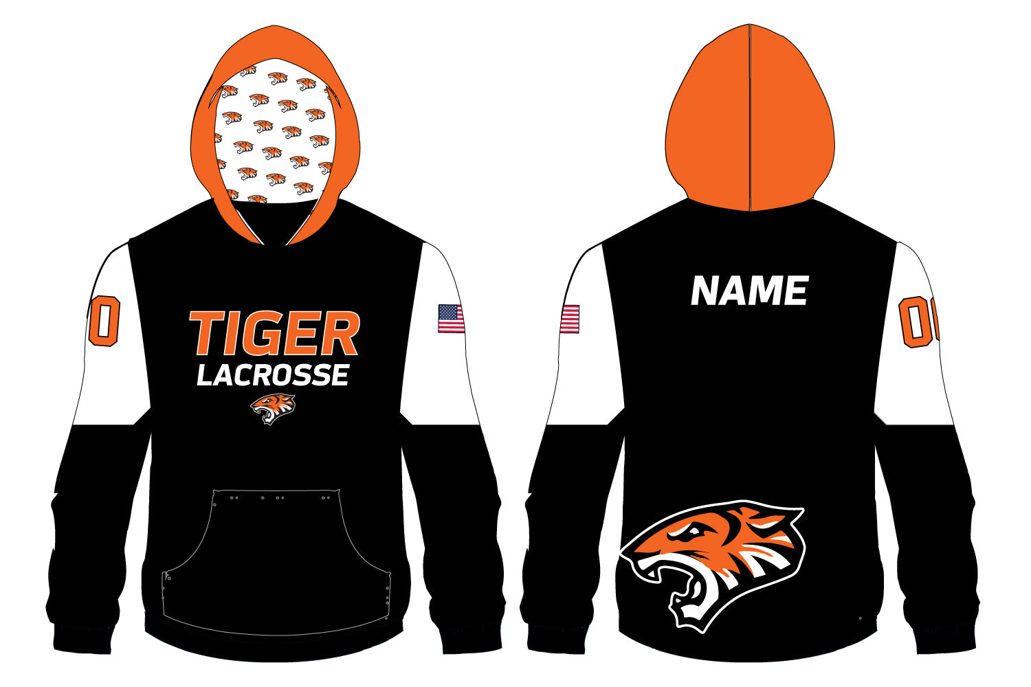 Tiger Lacrosse Sublimated Hoodie