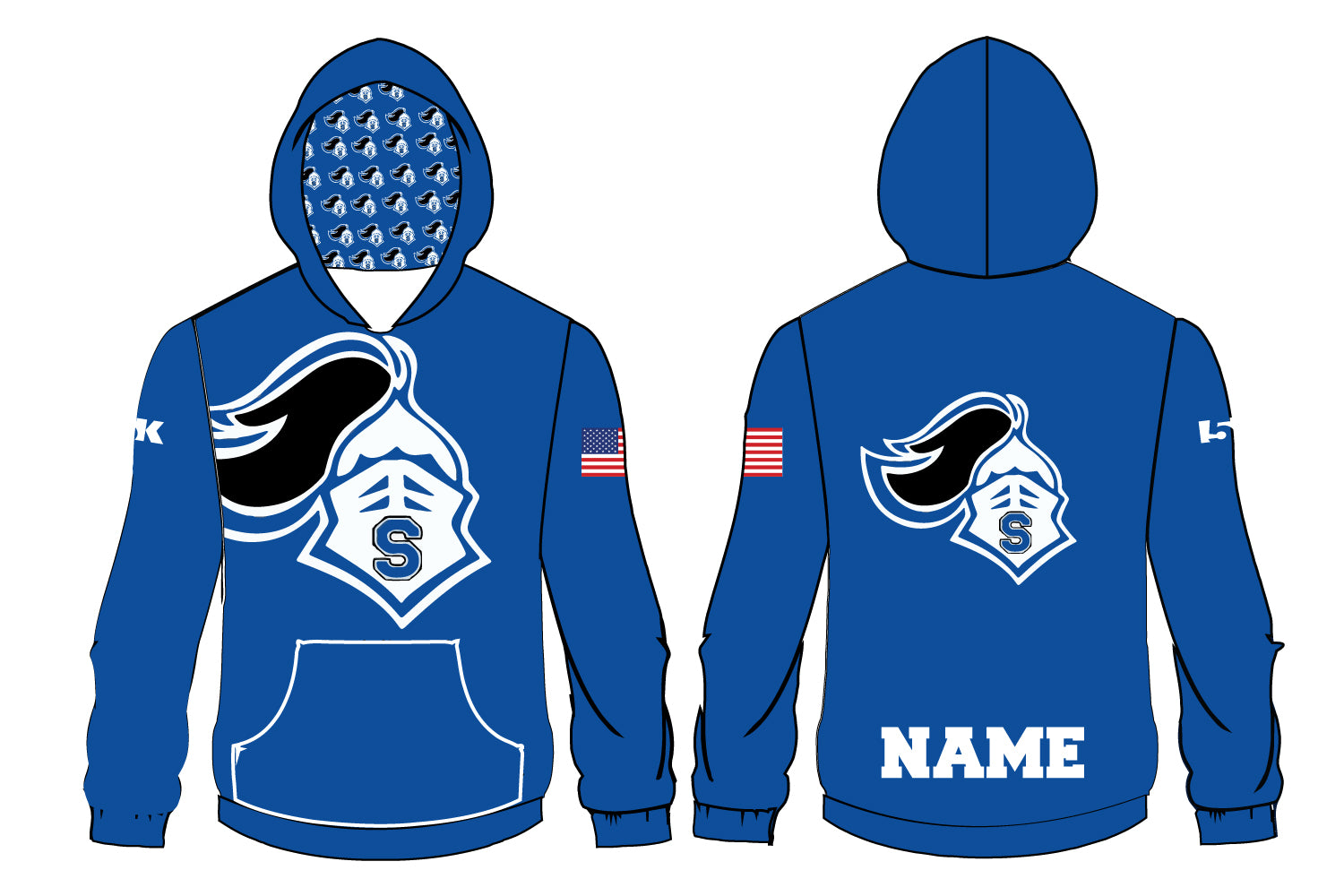 Southington Knights Football Sublimated Hoodie