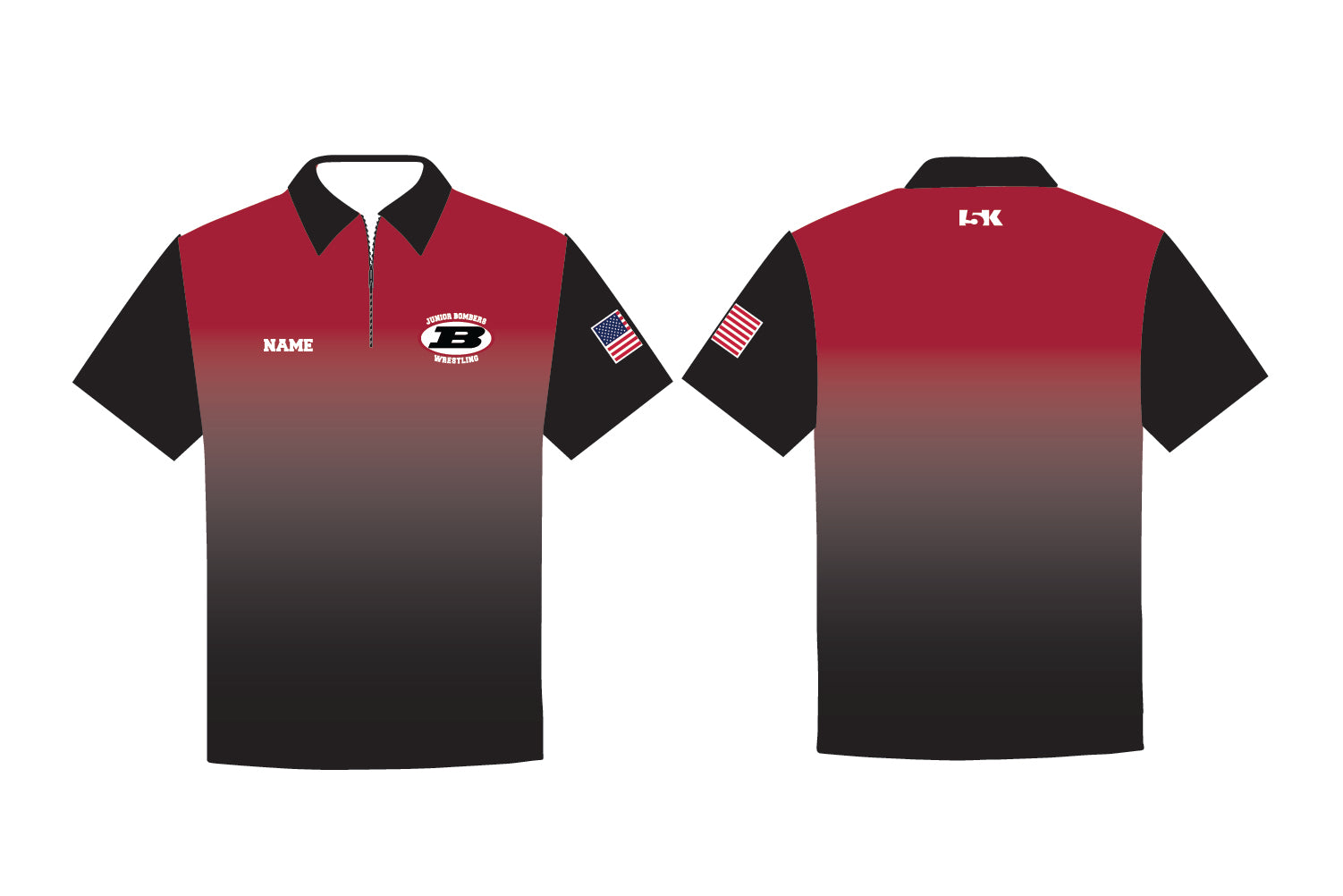 Boonton Bombers Wrestling Sublimated Polo Shirt