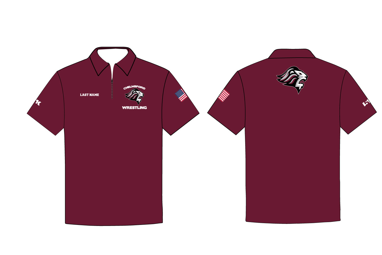 Chelmsford Youth Wrestling Sublimated Polo Shirt