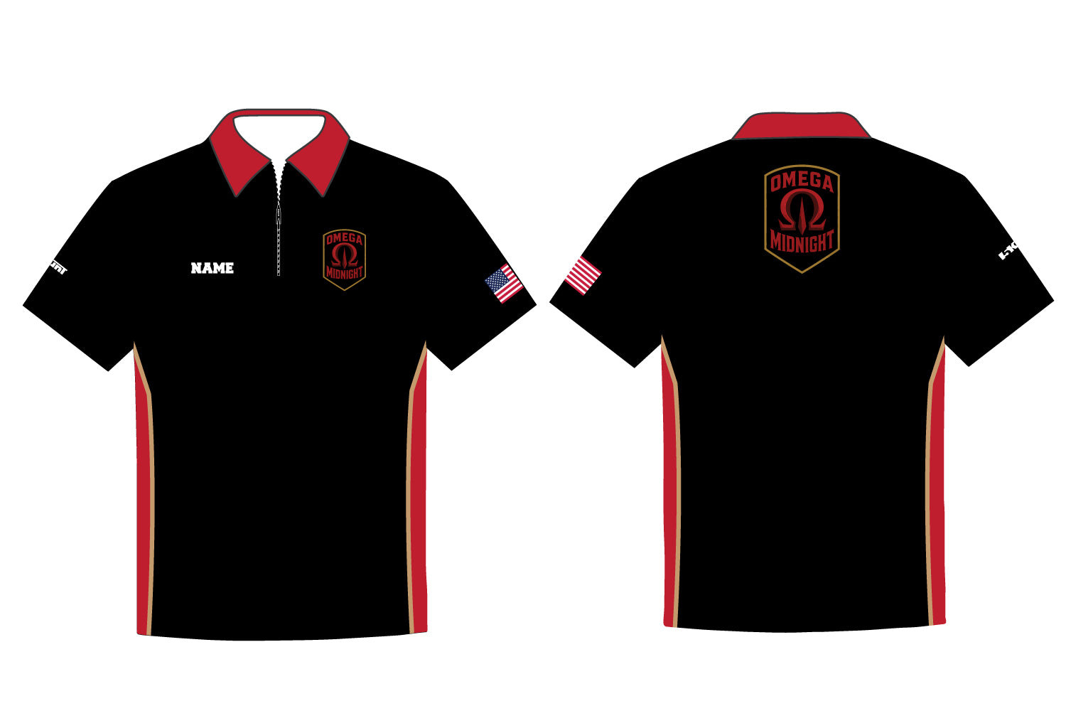 Omega Midnight Sublimated Polo Shirt