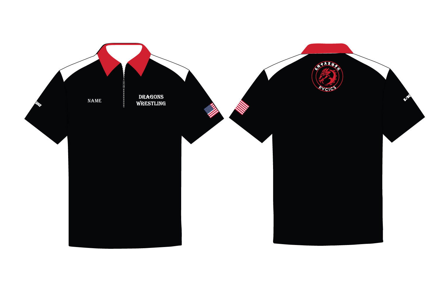 Dragons Wrestling Sublimated Polo Shirt