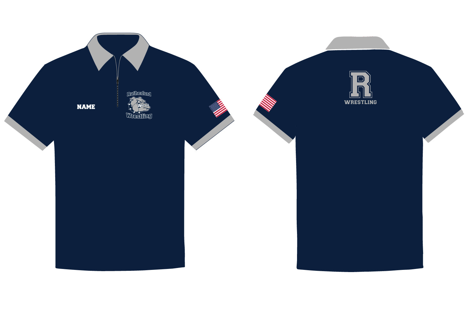 Rutherford Wrestling Sublimated Polo Shirt