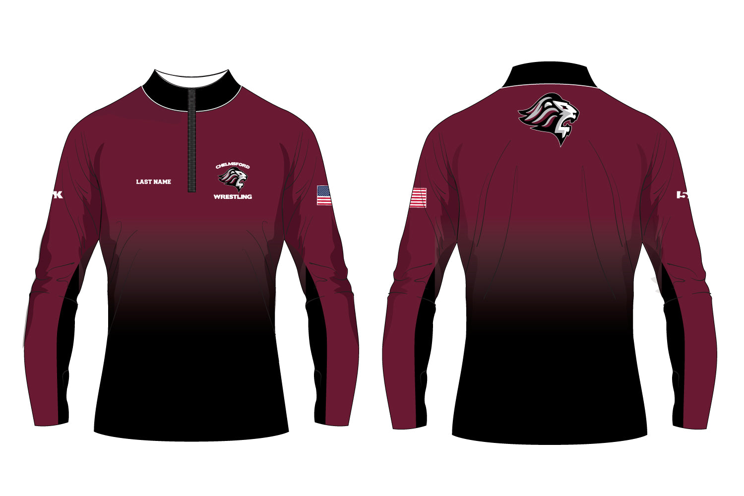 Chelmsford Youth Wrestling Sublimated Quarter Zip