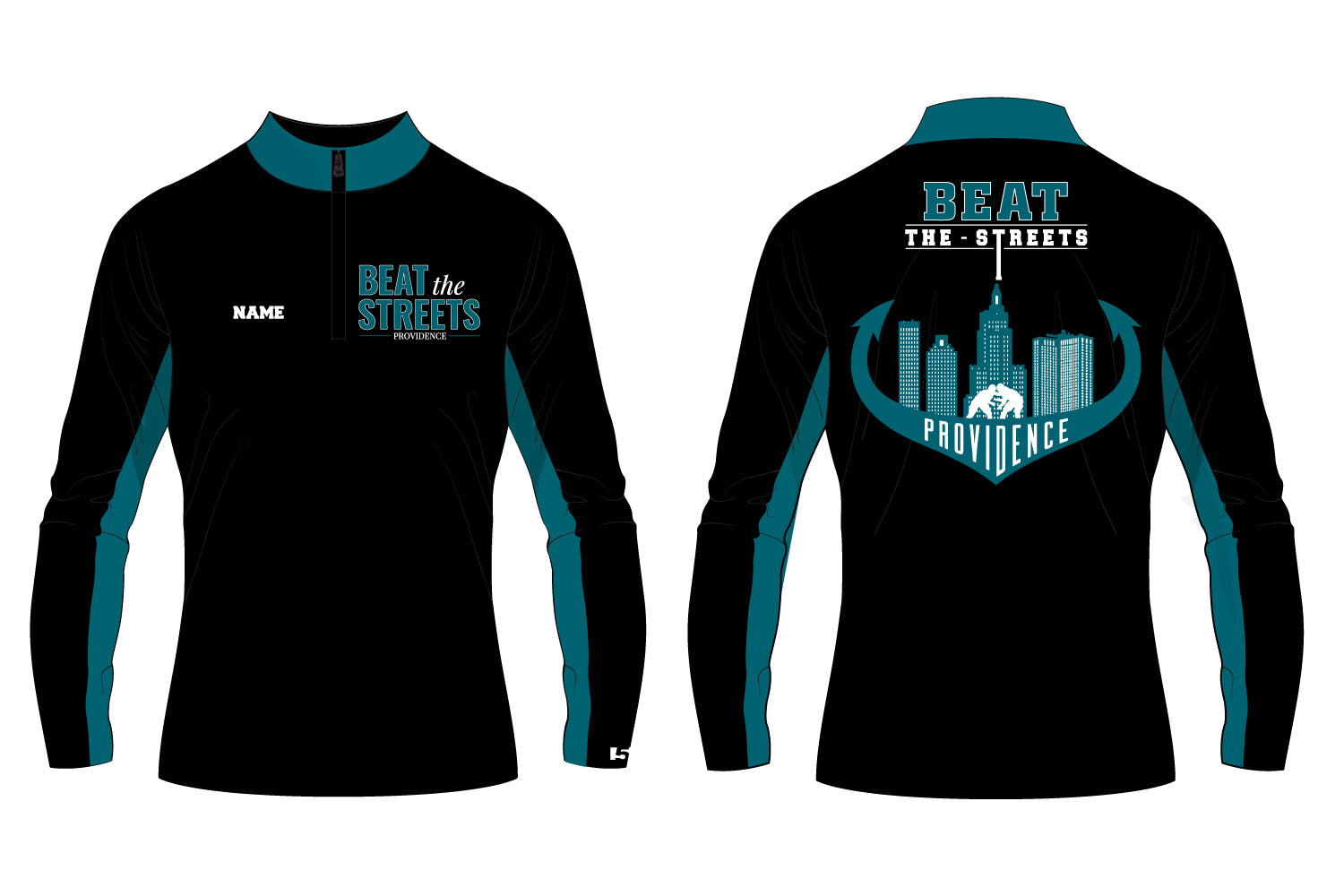 Beat The Streets Sublimated Quarter Zip - Black