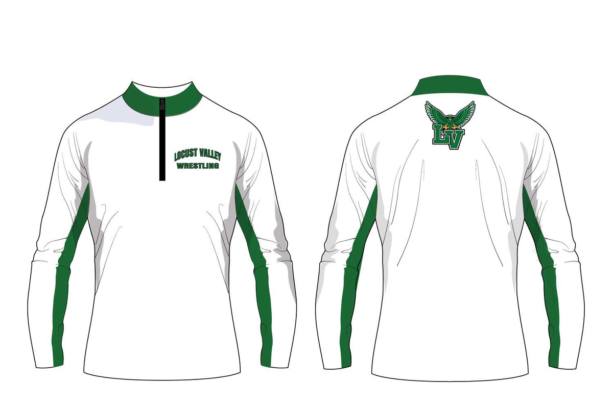 Locust Valley Wrestling Sublimated Quarter Zip - White