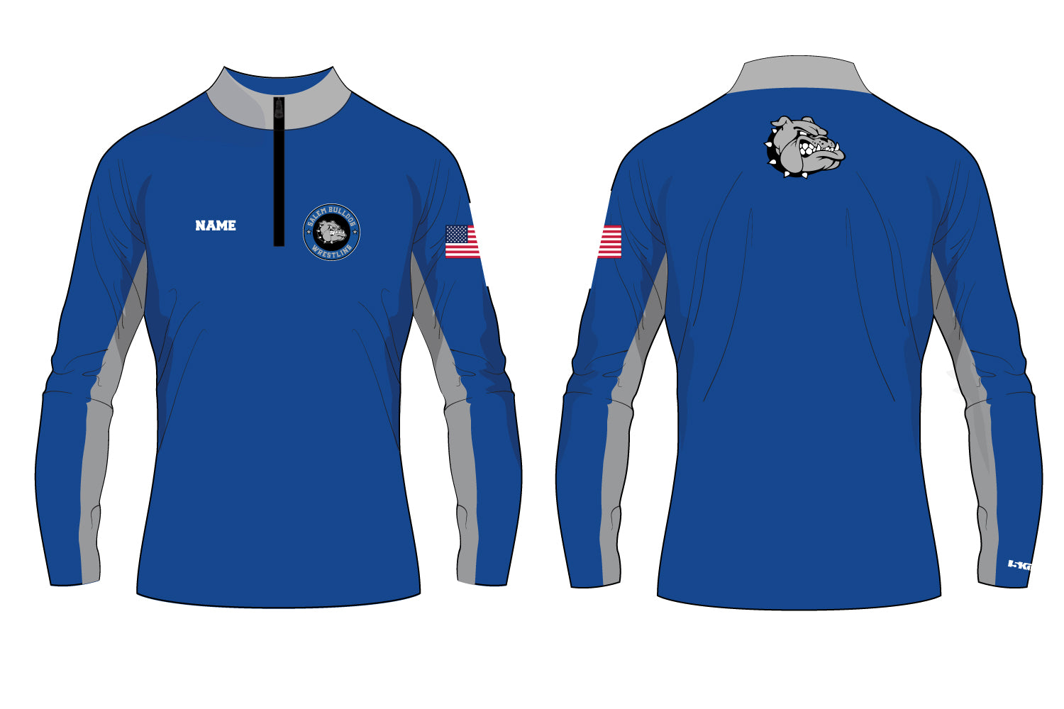 Salem Bulldogs Wrestling Sublimated Quarter Zip