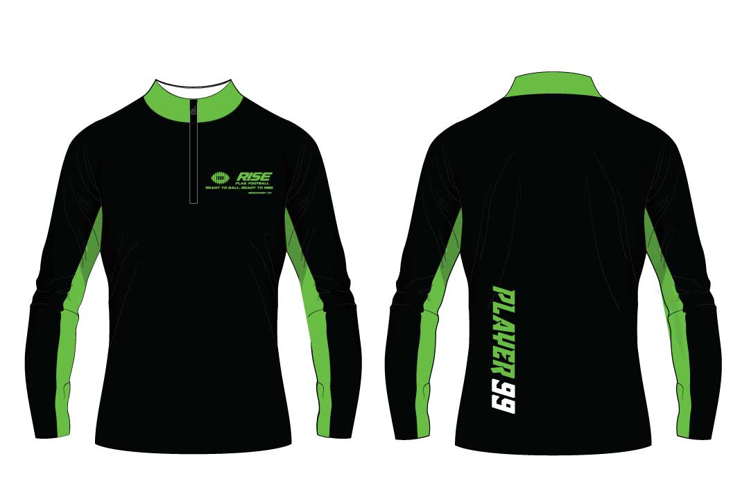 Rise Flag Football Sublimated Quarter Zip