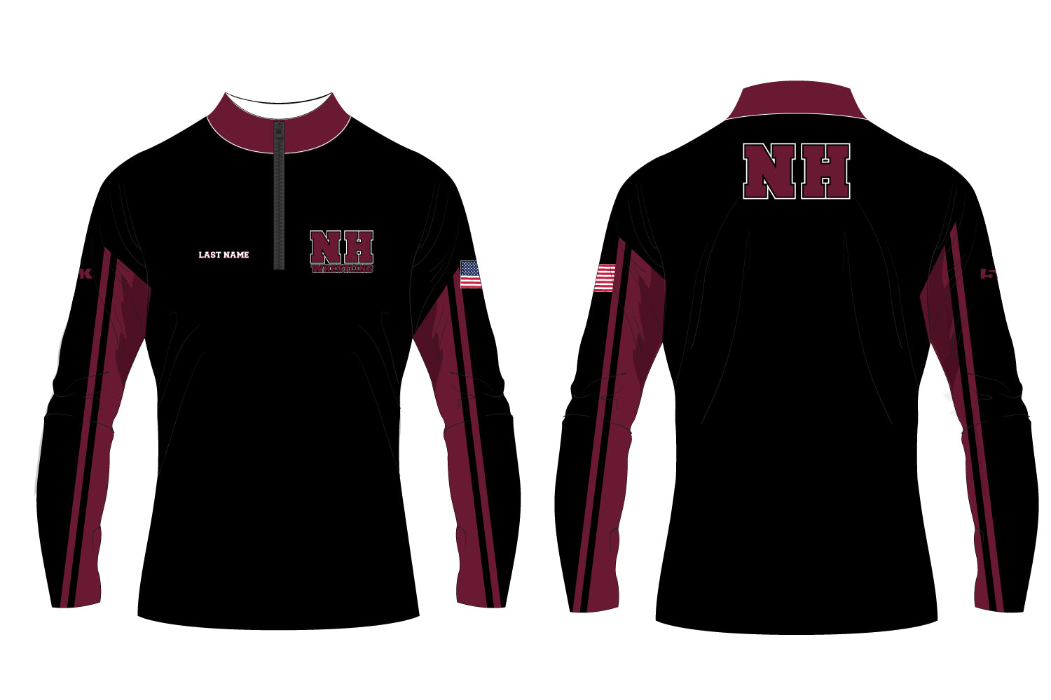 North Haven Wrestling Sublimated Quarter Zip