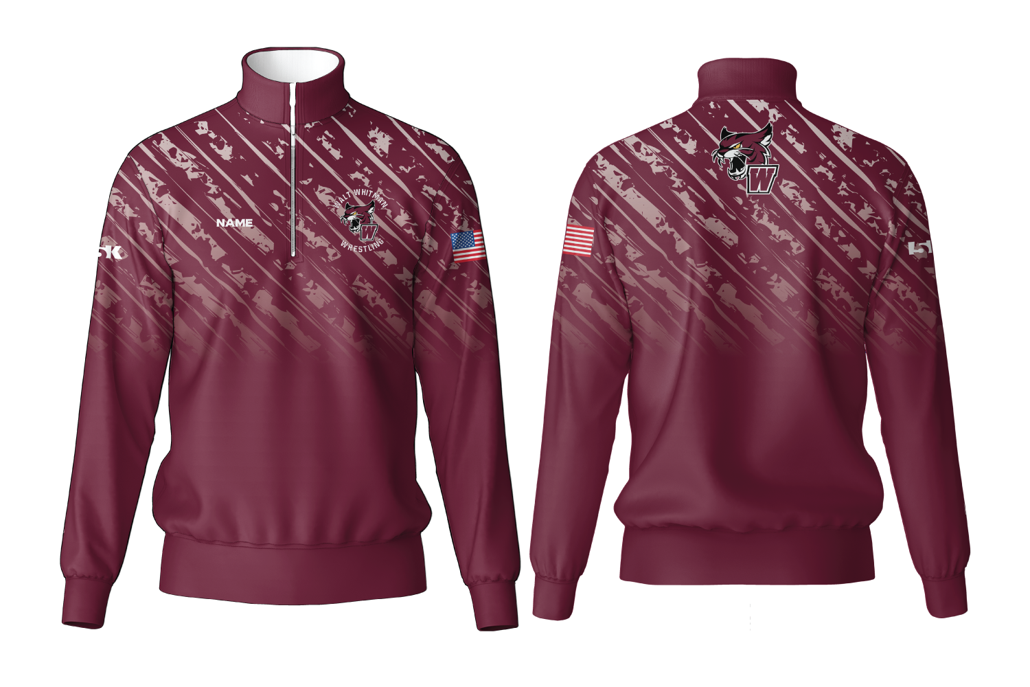 Wildcats Wrestling Sublimated Quarter Zip