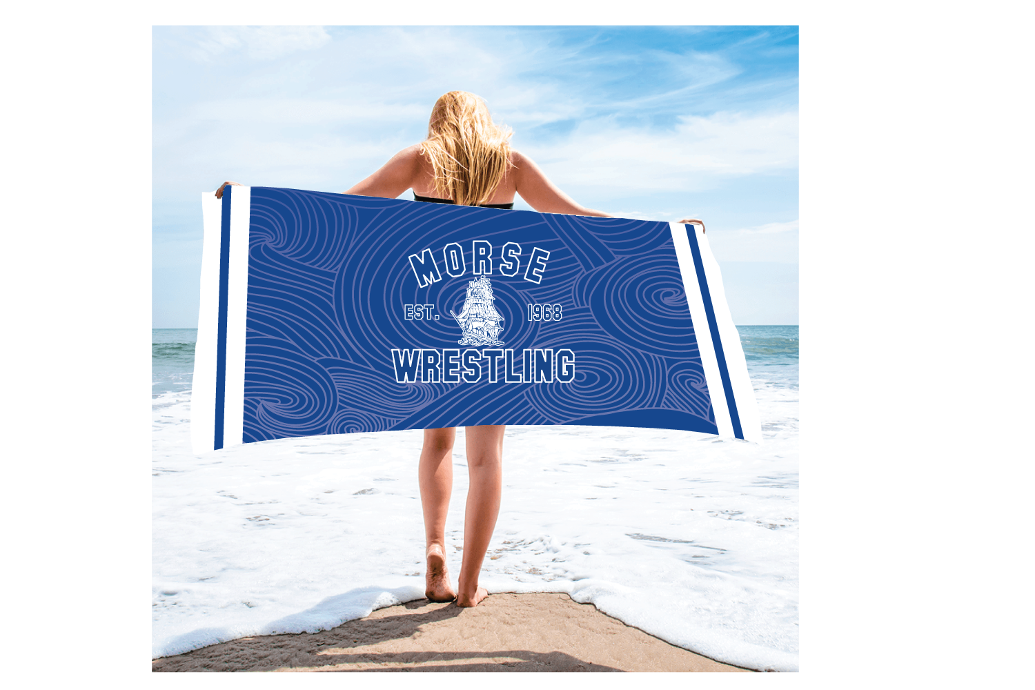 Morse Wrestling Sublimated Beach Towel