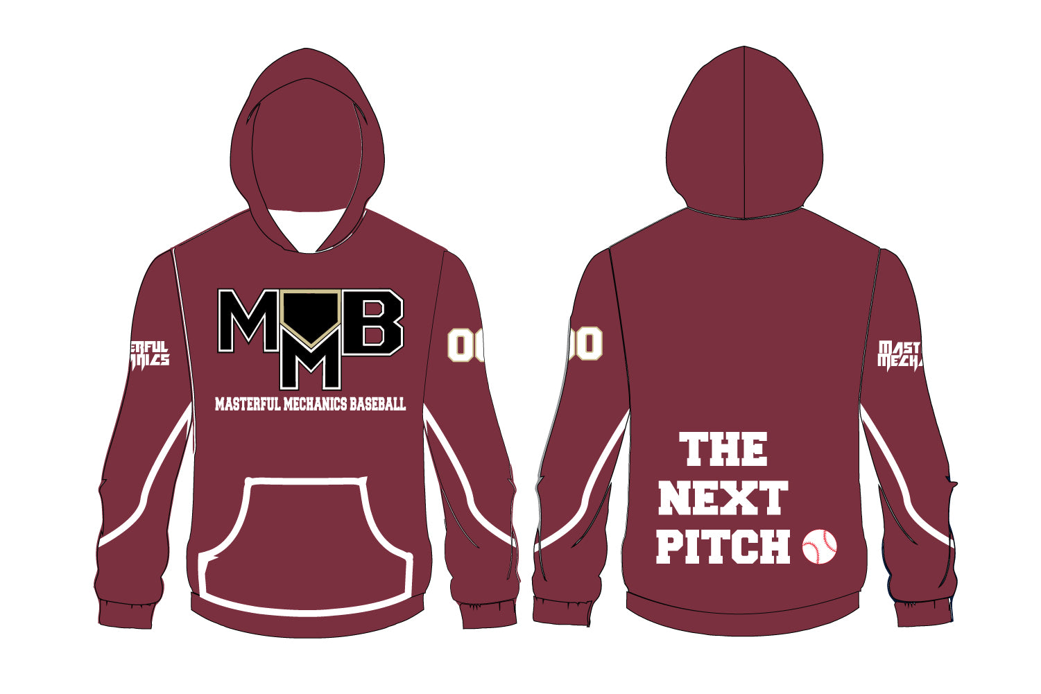 Masterful Mechanics Baseball Sublimated Hoodie - Design 2