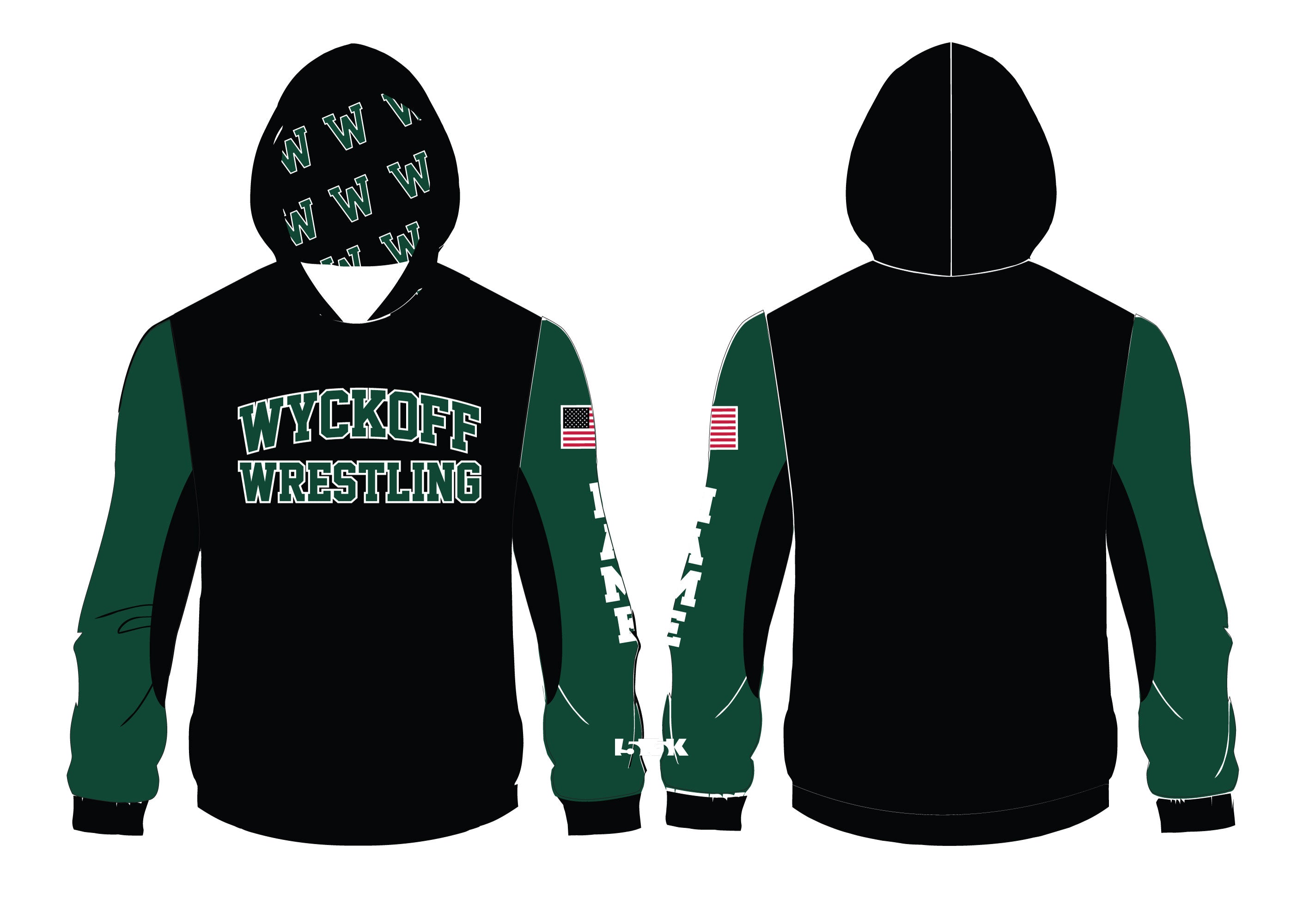 Wyckoff Wrestling Sublimated Hoodie