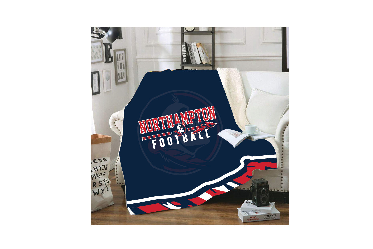 Northampton Indians Football Sublimated Blanket