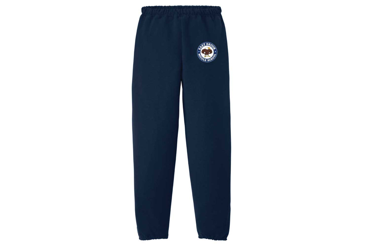 East Brook Middle School Cotton Sweatpants - Design 1 - Navy