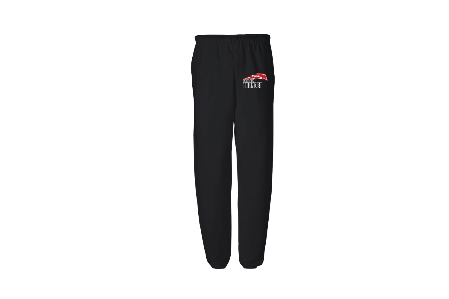 Twin City Thunder Football Cotton Sweatpants - Black