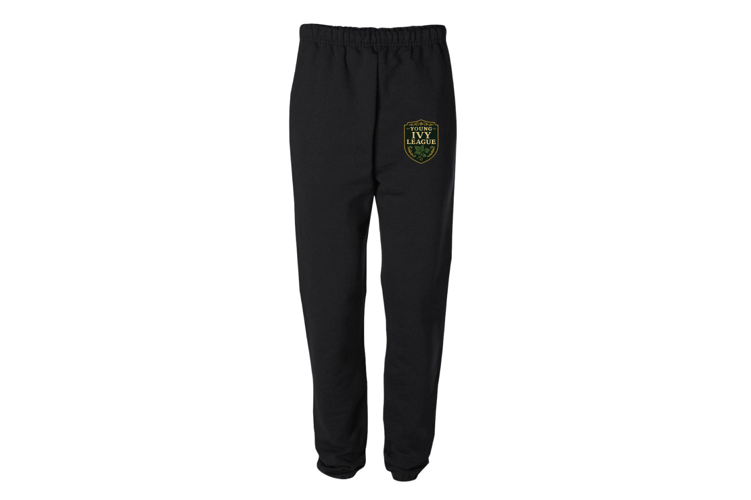 Young Ivy League Cotton Sweatpants - Black