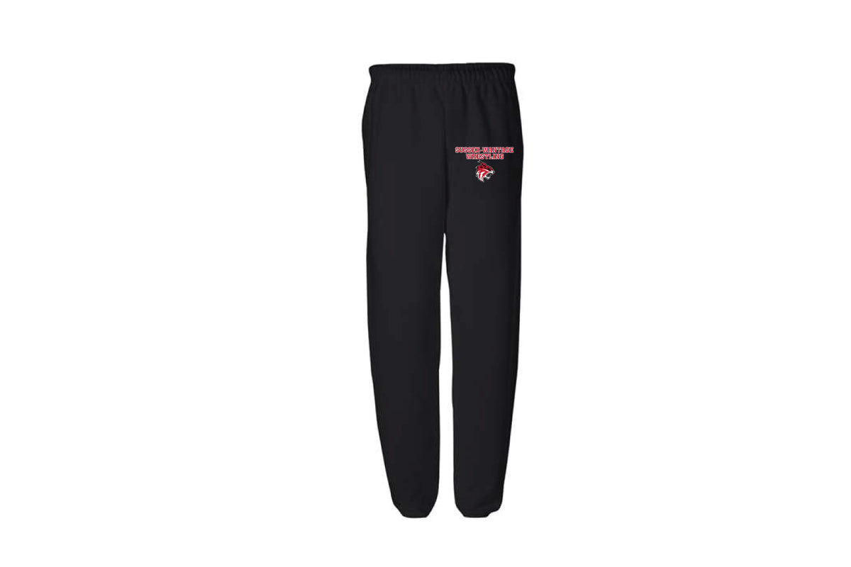SW Wildcats Wrestling Cotton Sweatpants - Black