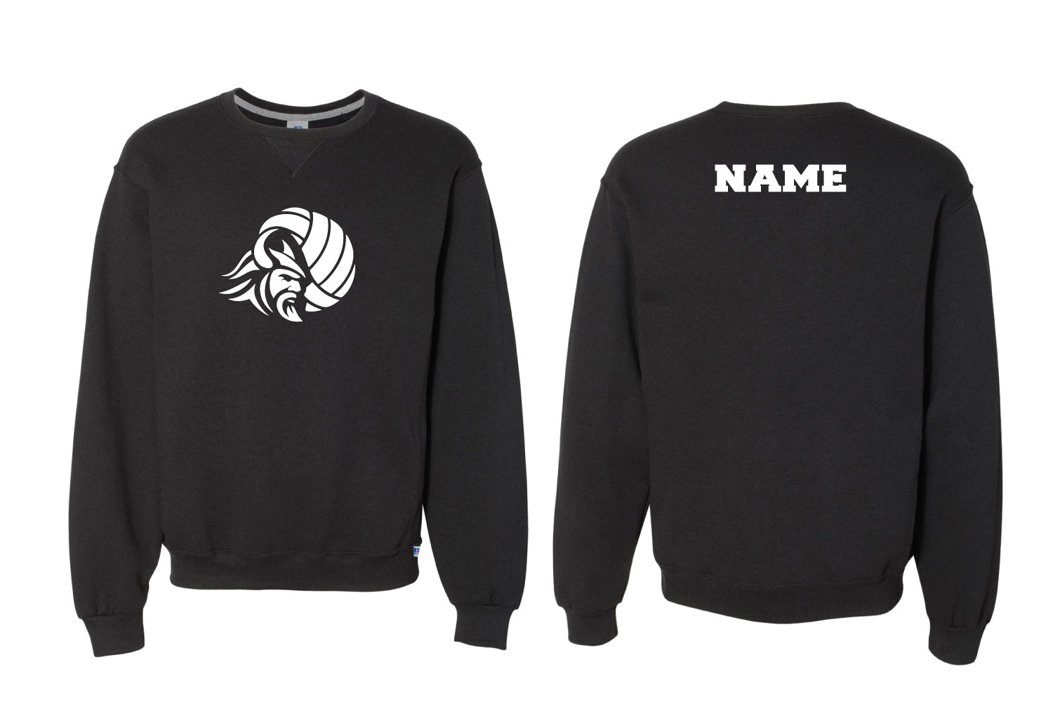 NVD Cotton Crewneck Sweatshirt Design 1 - Black