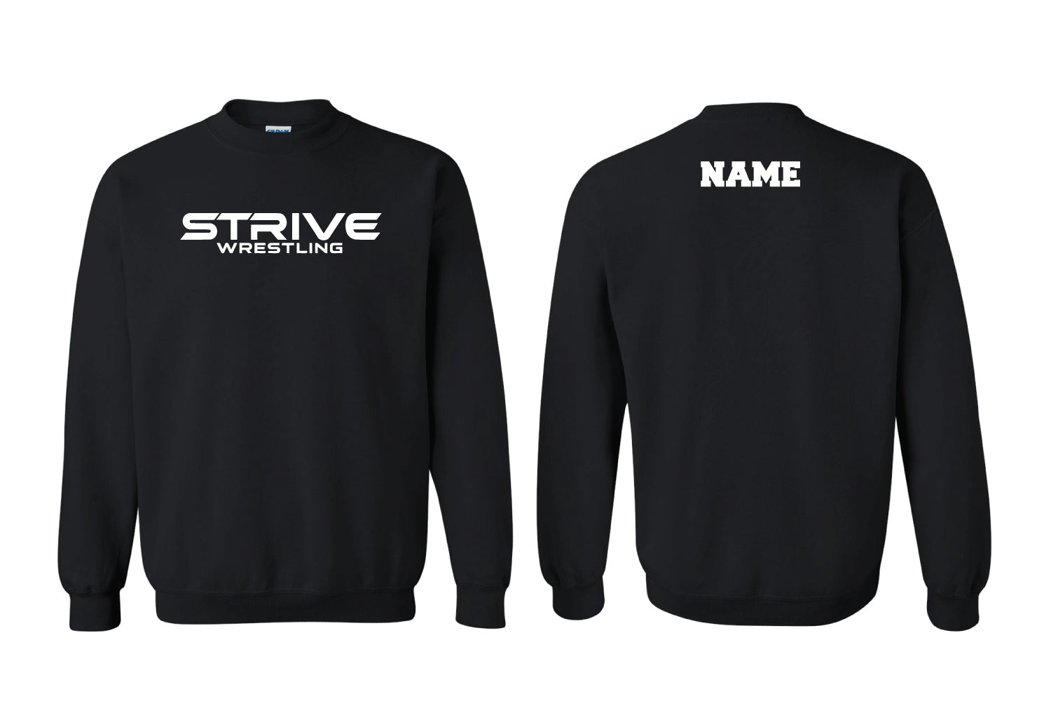 Strive Wrestling Cotton Crewneck Sweatshirt - Black