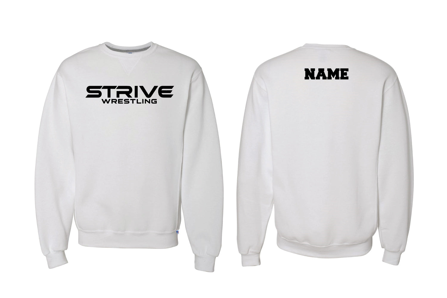 Strive Wrestling Cotton Crewneck Sweatshirt - White