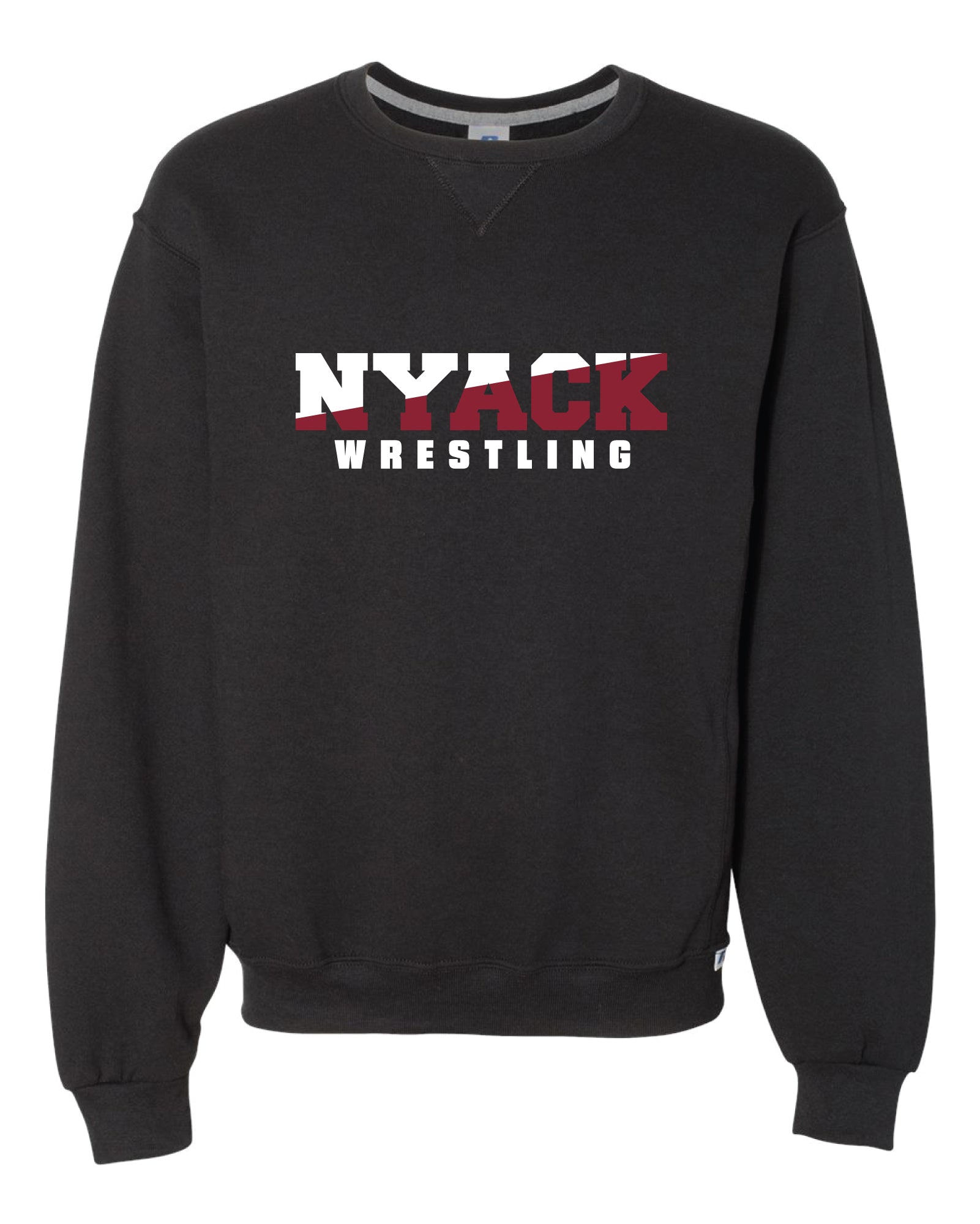 Nyack Wrestling Cotton Crewneck Sweatshirt - Black