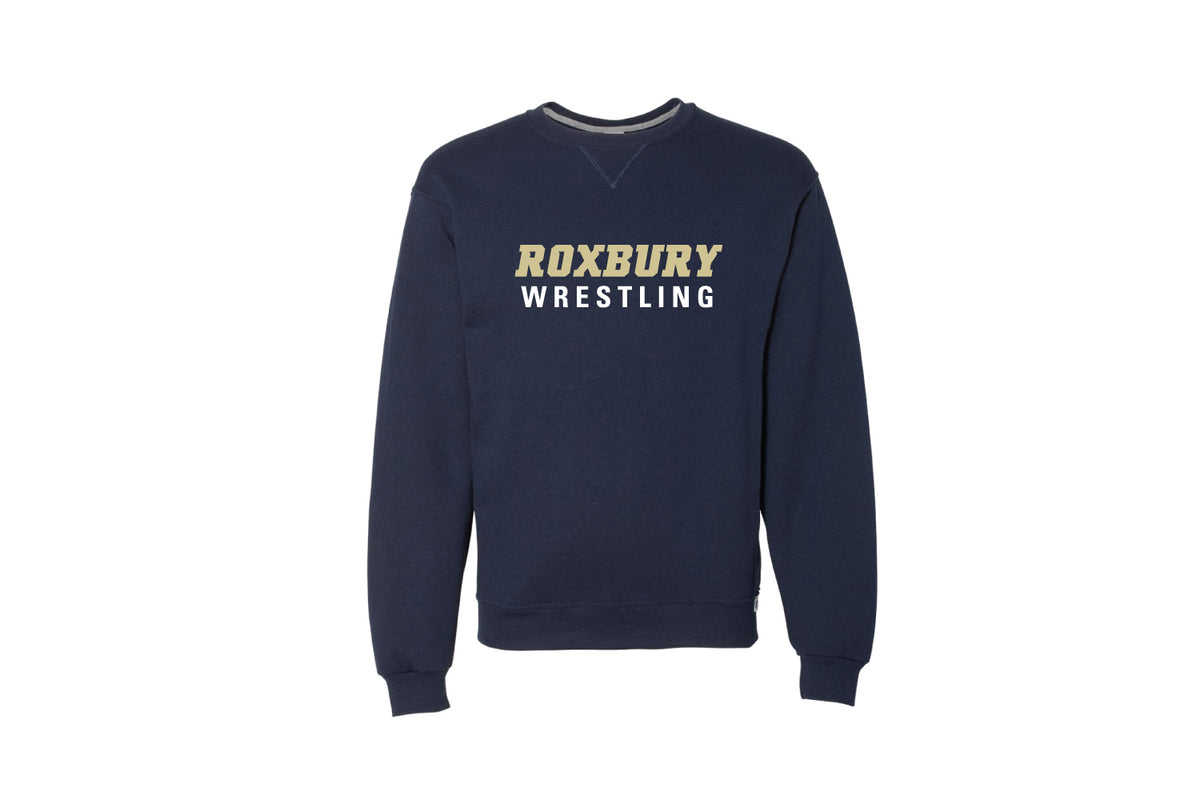 Roxbury Wrestling Cotton Crewneck Sweatshirt - Navy