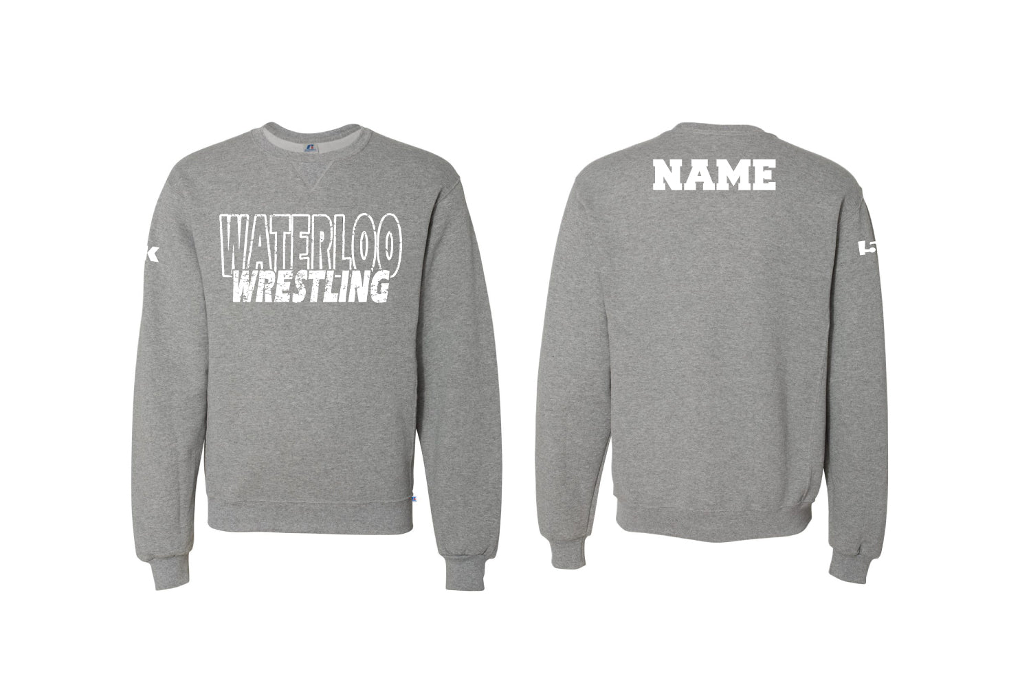 Waterloo Wrestling Cotton Crewneck Sweatshirt - Grey