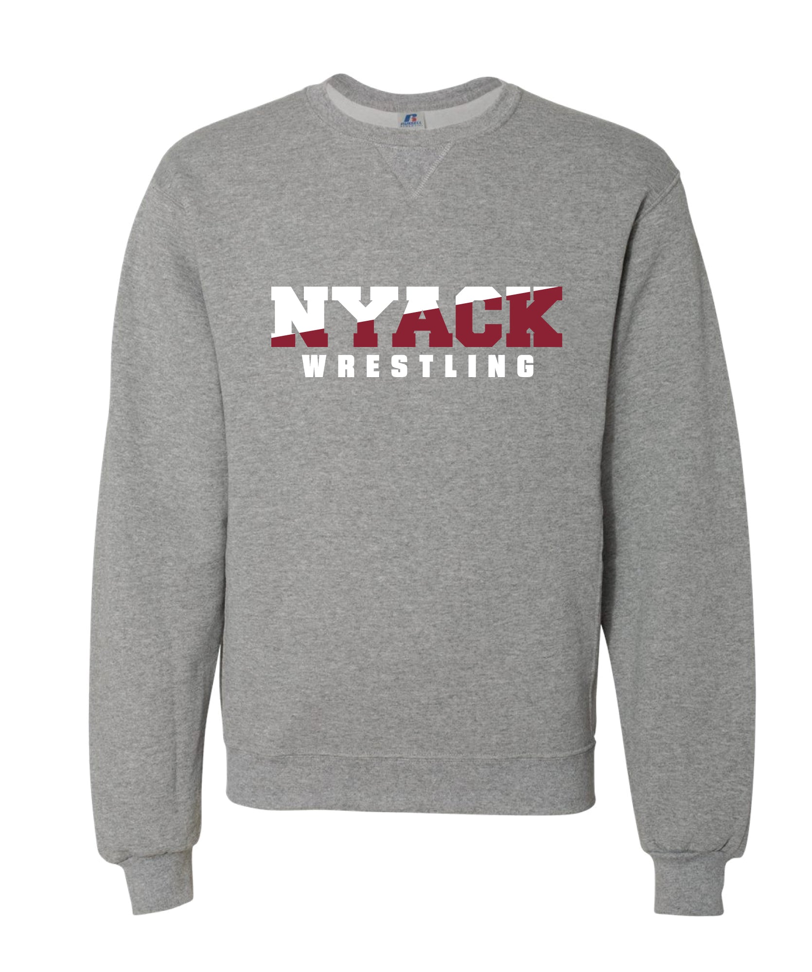 Nyack Wrestling Cotton Crewneck Sweatshirt - Gray