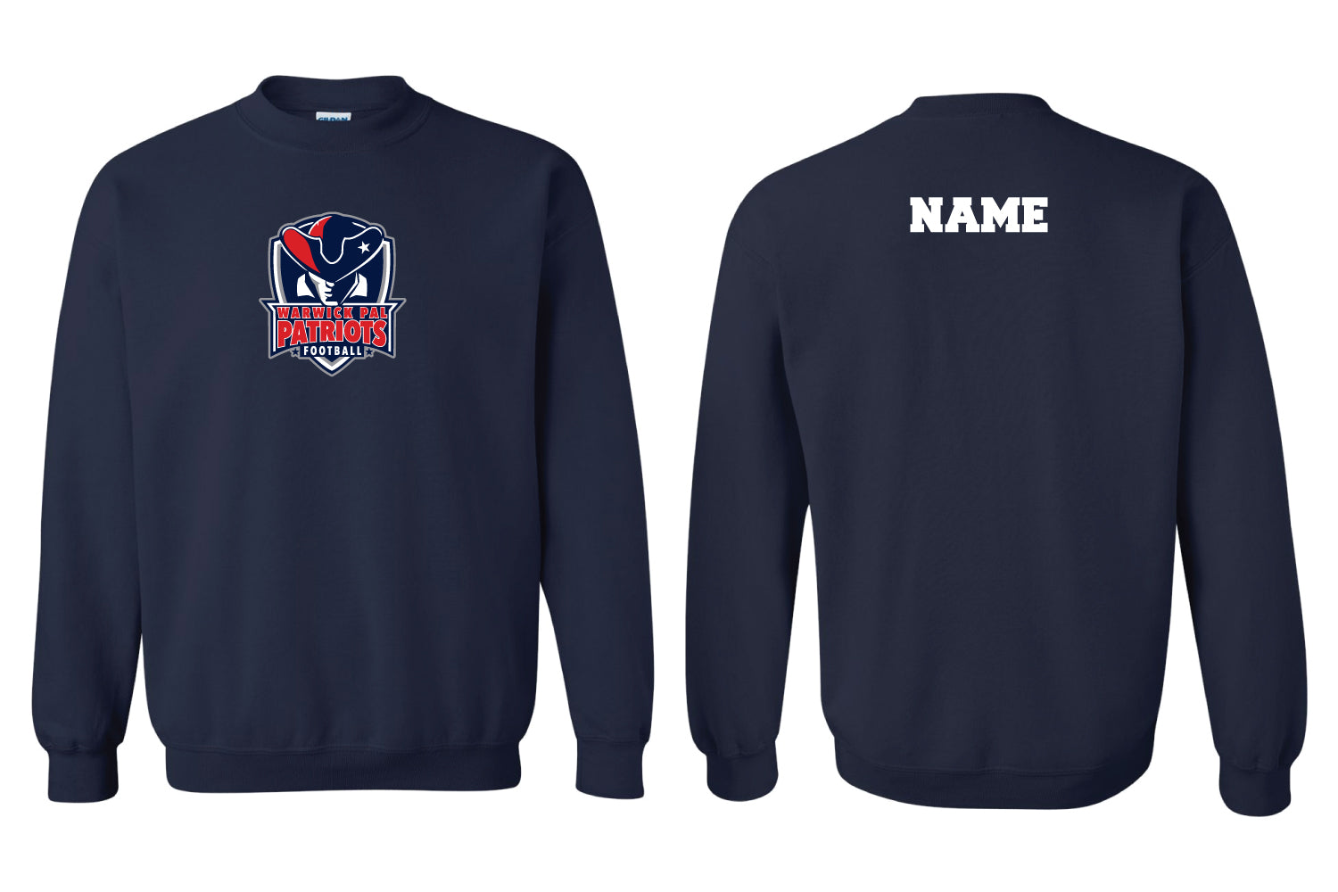 Warwick Pal Football Cotton Crewneck Sweatshirt - Navy
