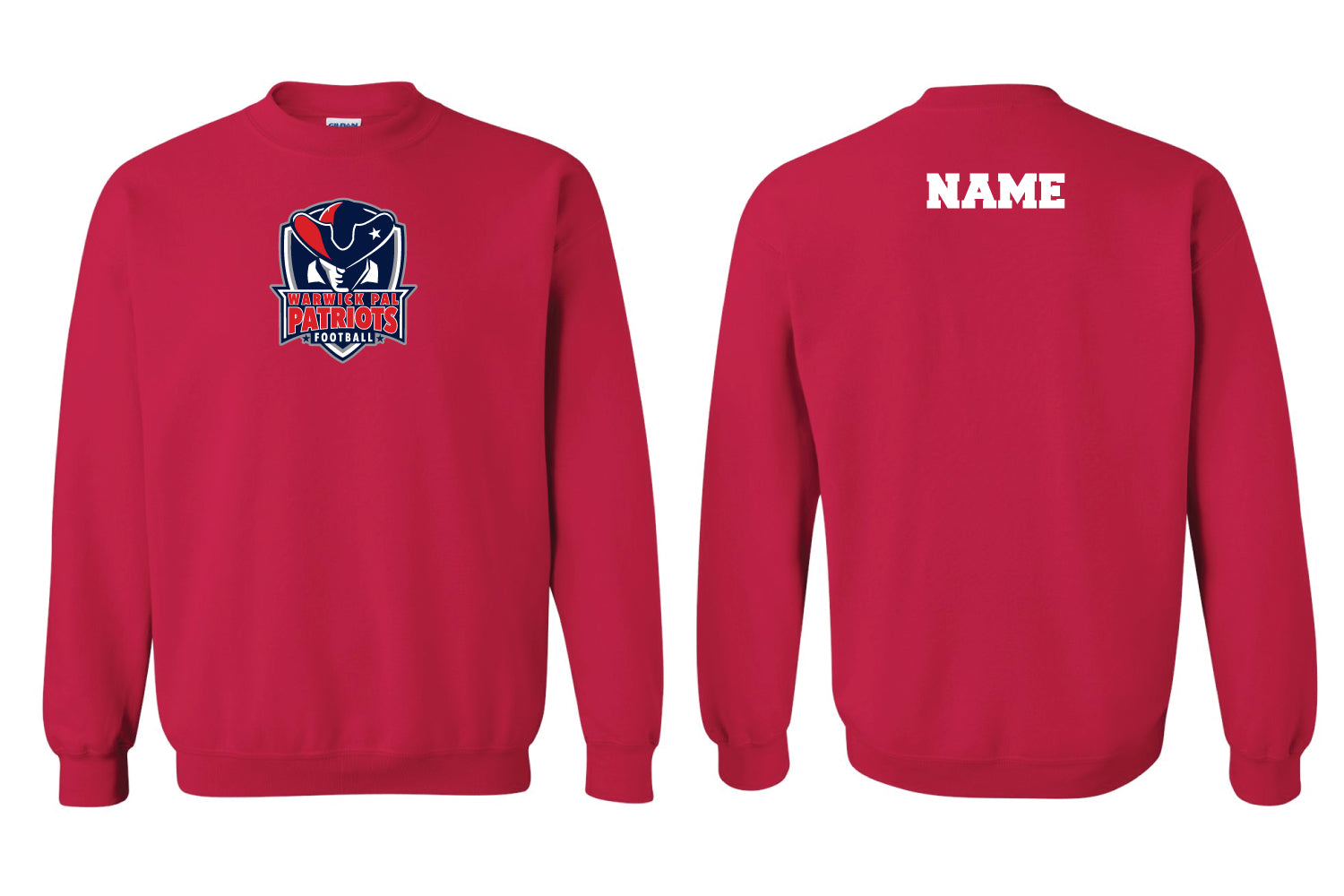 Warwick Pal Football Cotton Crewneck Sweatshirt - Red