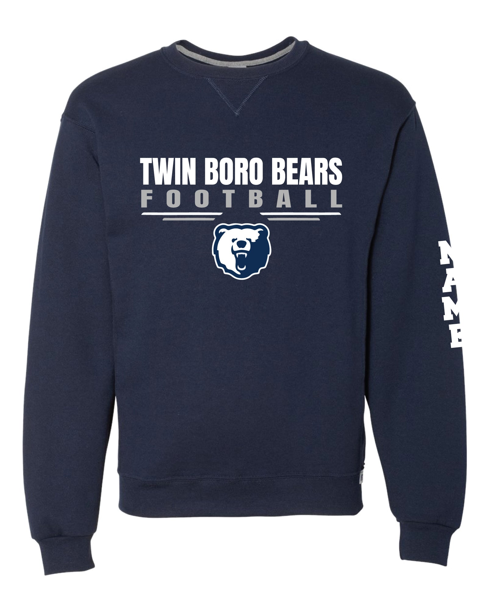 Twin Boro Football Cotton Crewneck Sweatshirt - Navy