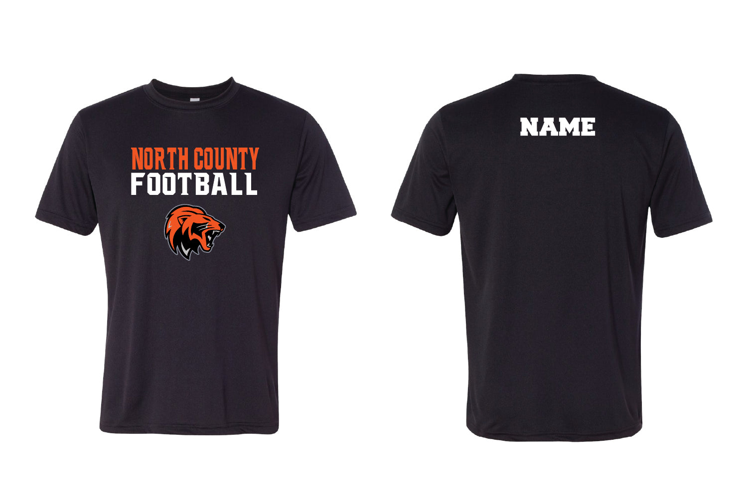 North County Football Dryfit Performance Tee - Black