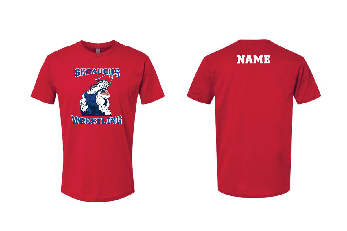 Secaucus Rec Wrestling DryFit Performance Tee - Red