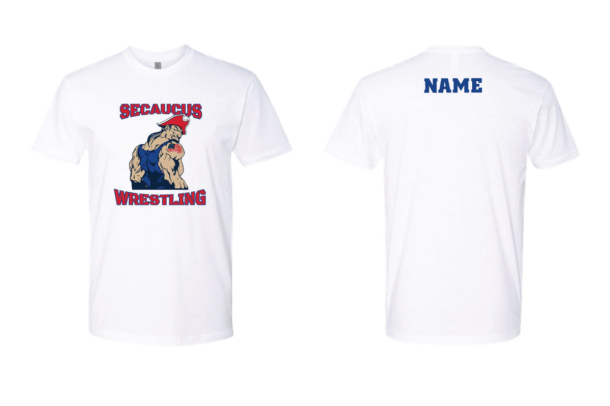 Secaucus Rec Wrestling Cotton Crew Tee - White