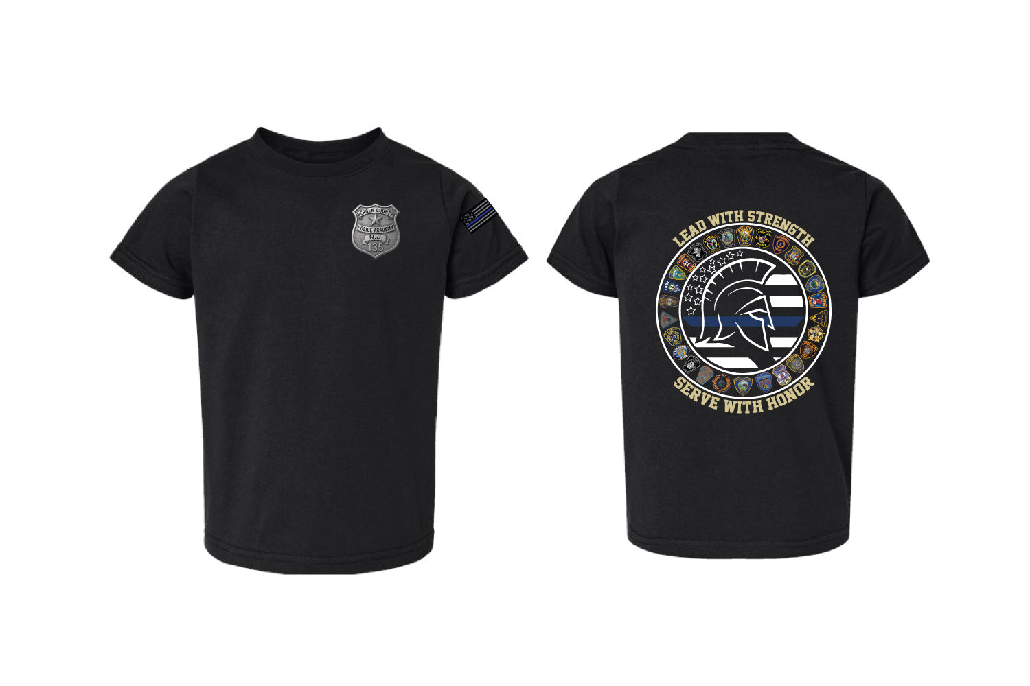 #135 Bergen County Police Academy TODDLER Cotton Crew Tee - Black