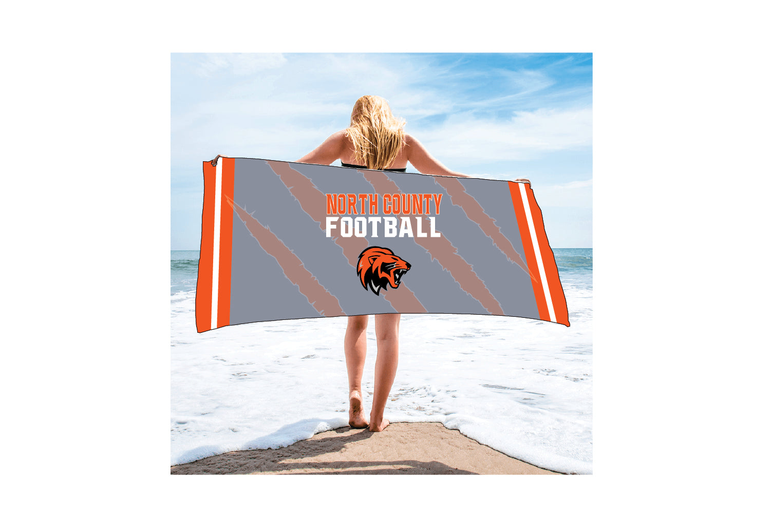 North County Lions Sublimated Beach Towel