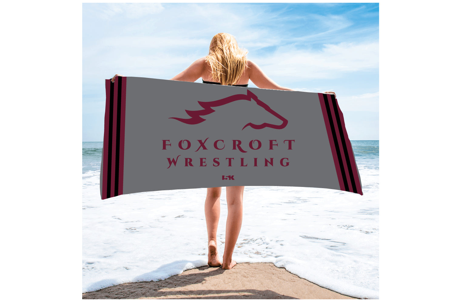 Foxcroft Wrestling Sublimated Beach Towel