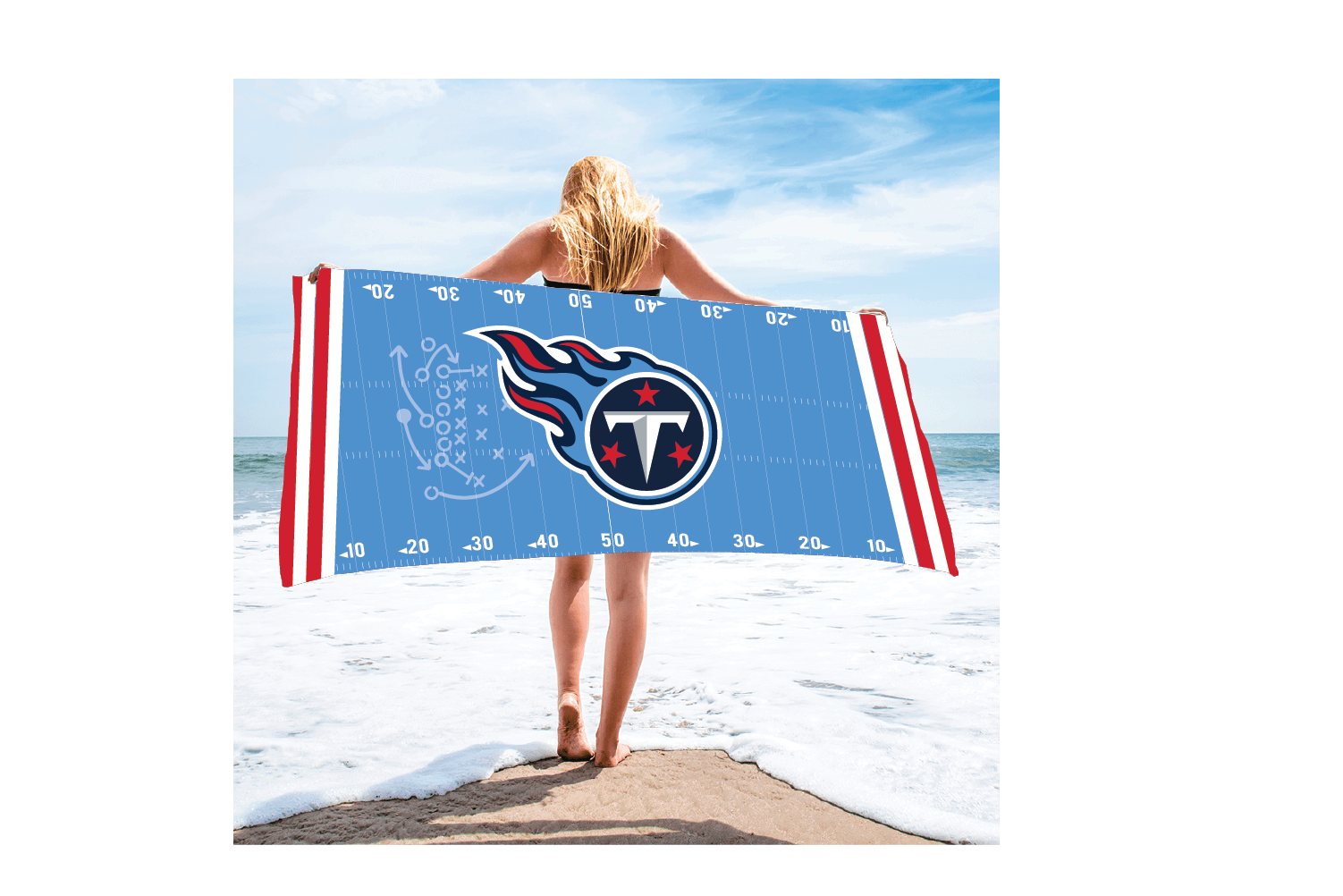 Roxbury Titans Football Sublimated Beach Towel