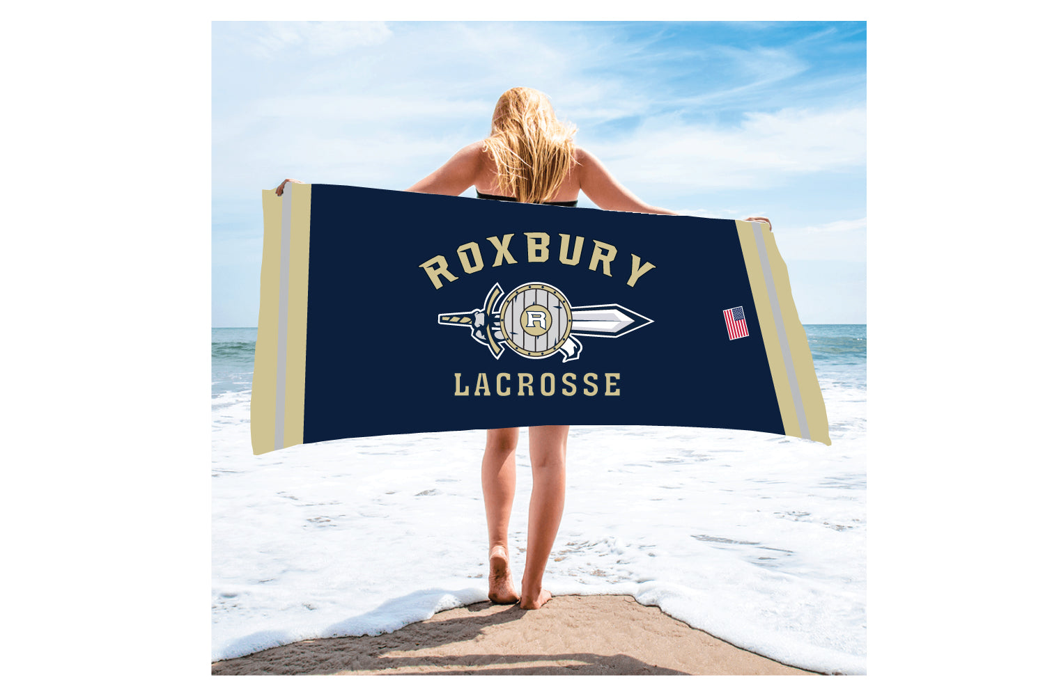 Roxbury Lax Sublimated Beach Towel