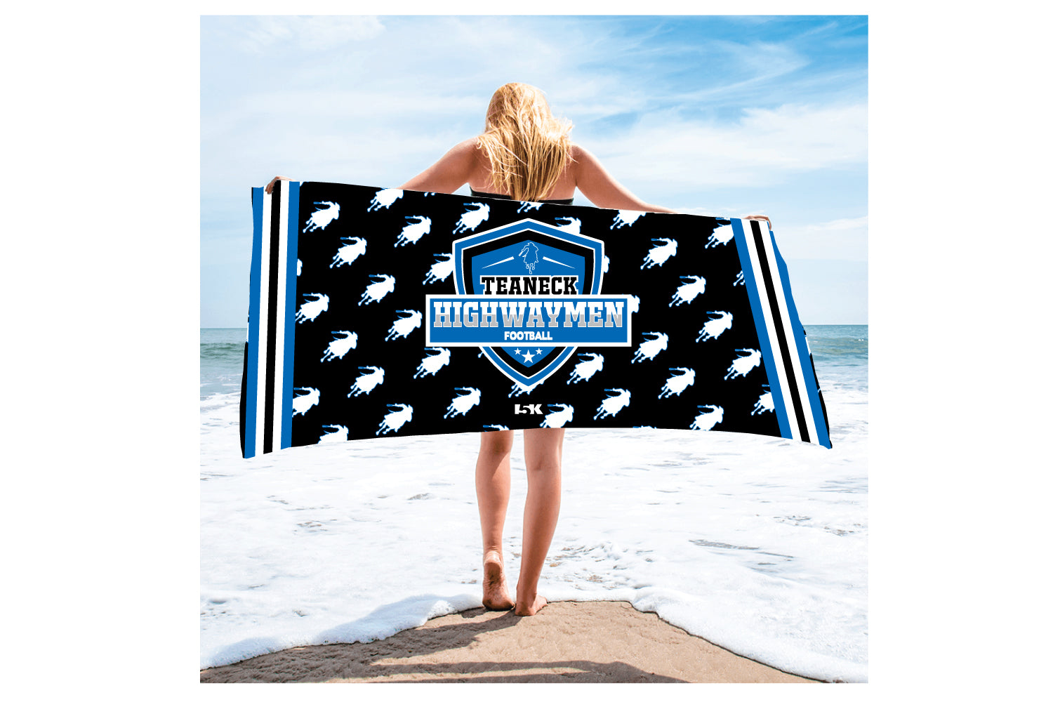 Teaneck Football Sublimated Beach Towel