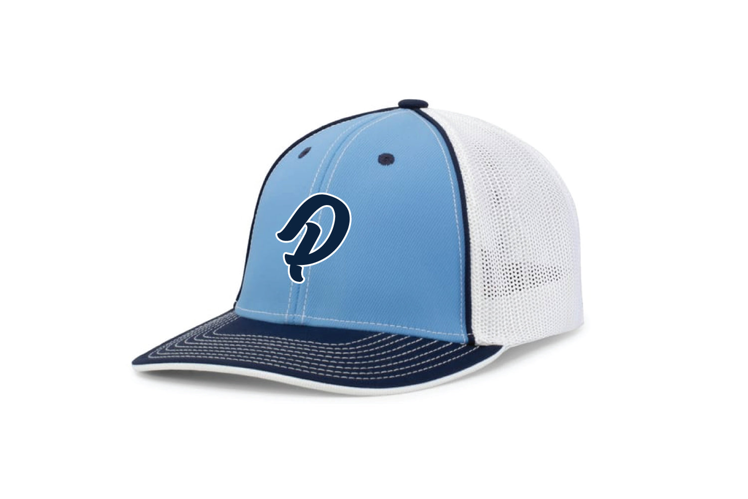 Paramus Baseball Travel FlexFit Cap (Carolina/White/Navy)