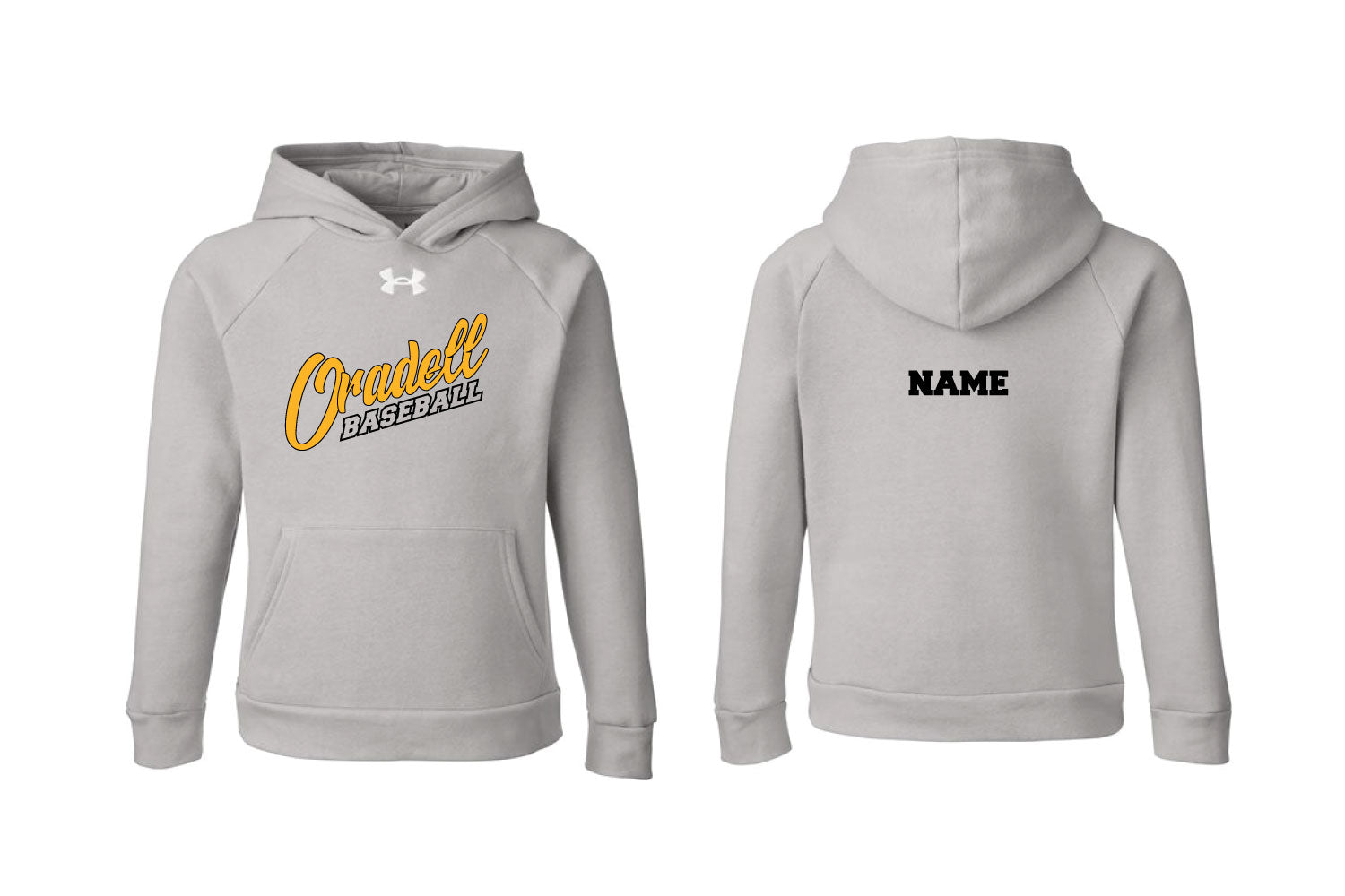 Oradell Baseball Under Armour Hoodie - Gray
