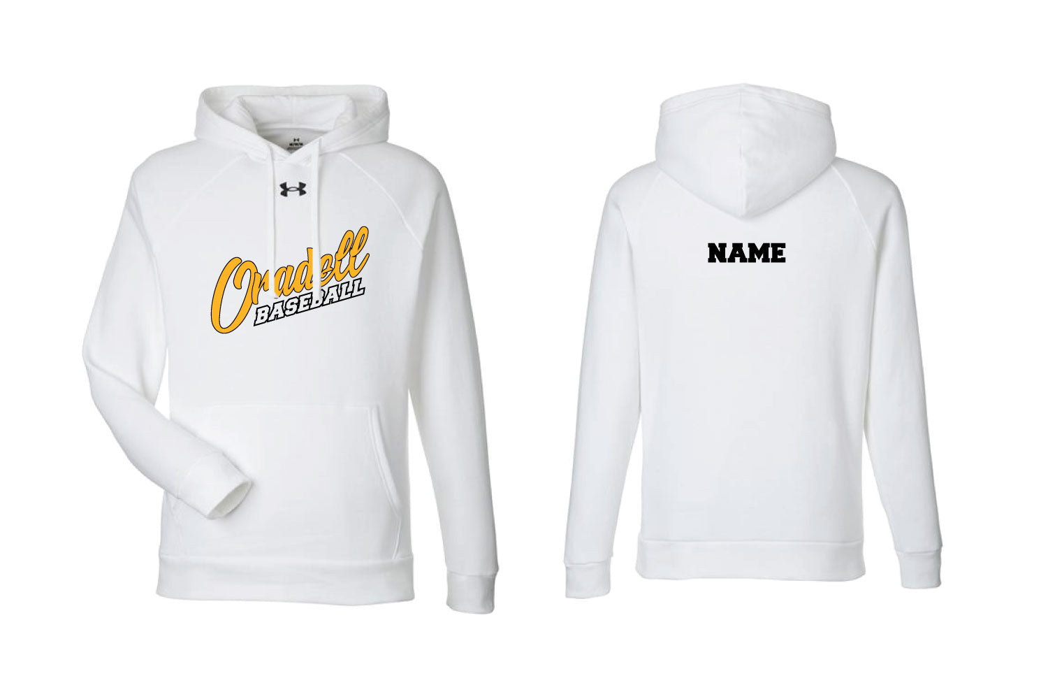 Oradell Baseball Under Armour Hoodie - White